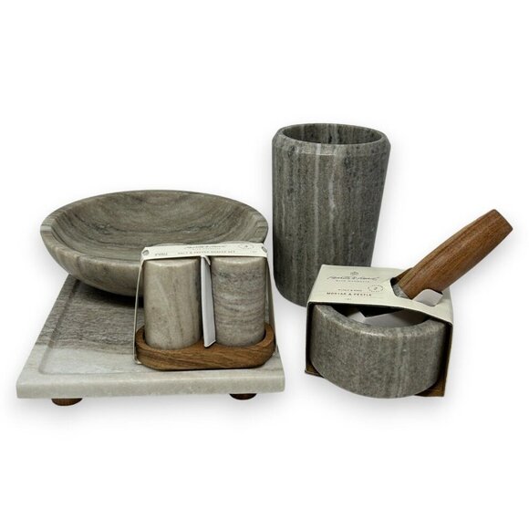 Hearth & Hand Magnolia Marble Utensil Storage Warm Beige Gray - Target Fall 2024 - Picture 6 of 8